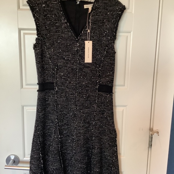 Rebecca Taylor Black Sparkle Tweed dress NEW~with Tag - Picture 8 of 8